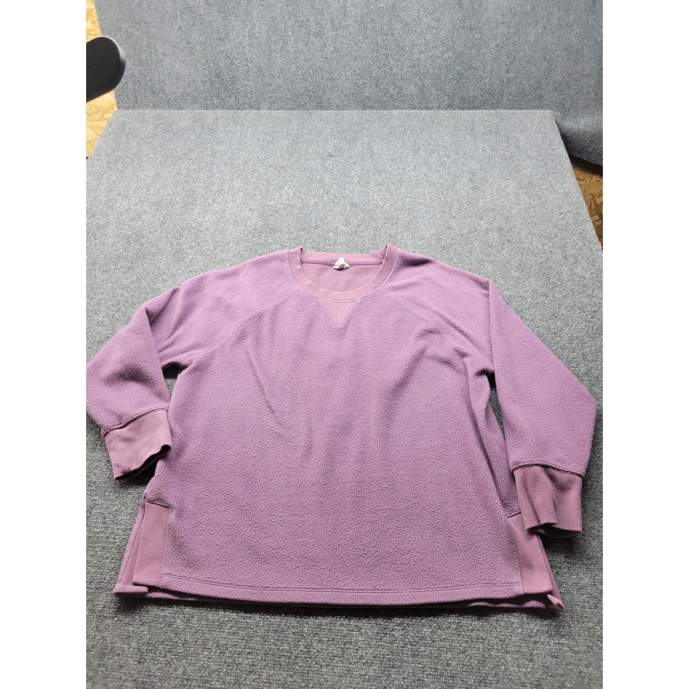 Sage Collective Purple Fleece Sweatshirt Womens XXL Raglan Sleeve Pullover Mauve